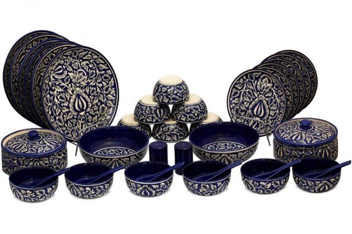 Blue ceramic dinner set by home decor centro