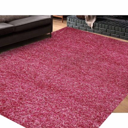 Pink shag rug