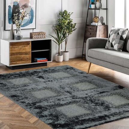 grey shag rug