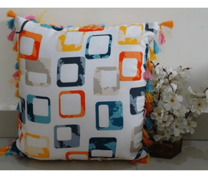 Boho multicolor cushion cover